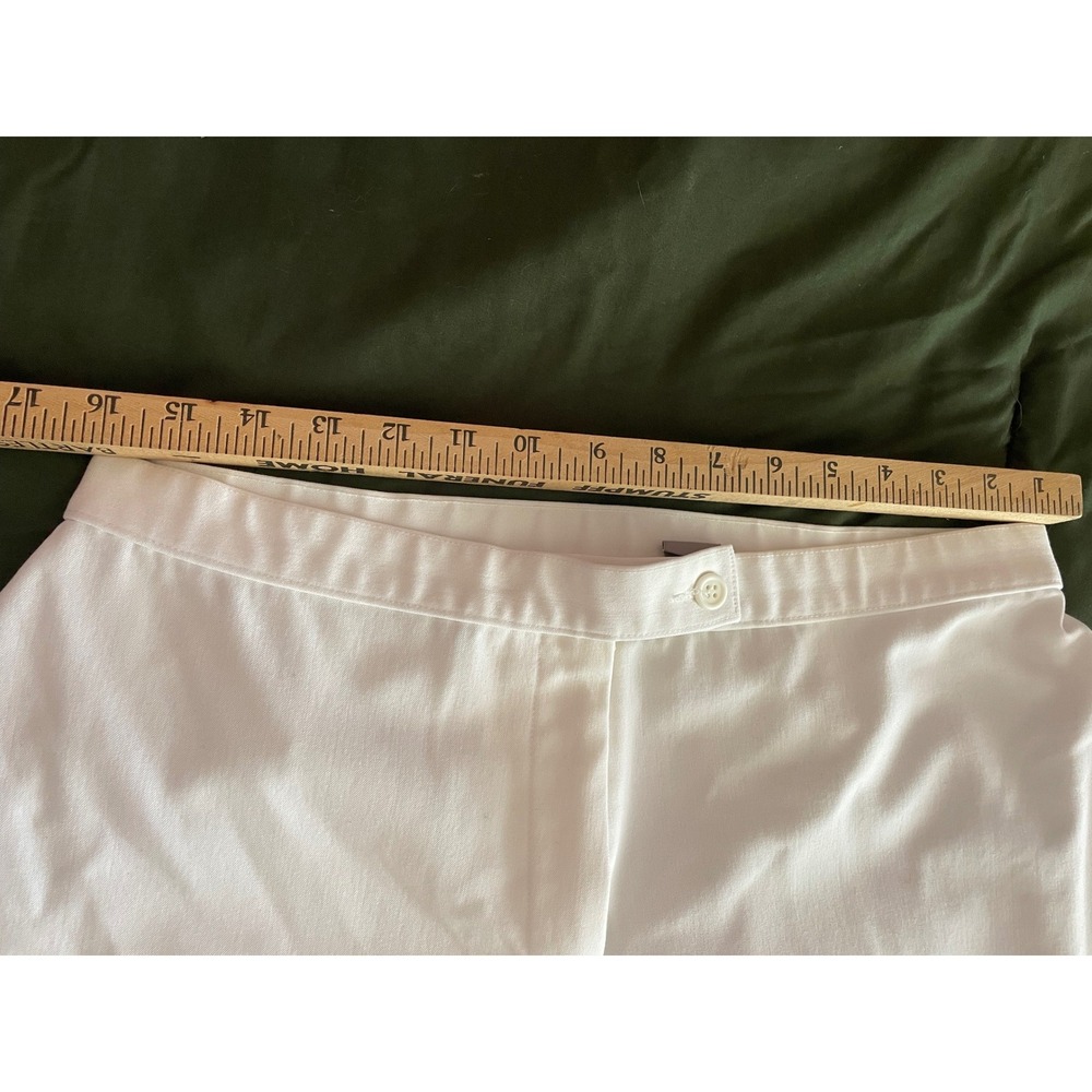 Investments Womens White Straight Leg Dress Pants Mid Rise Size 16 - Picture 4 of 12